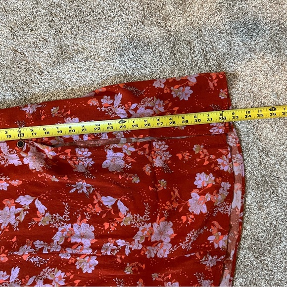 Free People Retro Love Printed button front midi skirt women’s cottagecore fairy - Picture 8 of 12